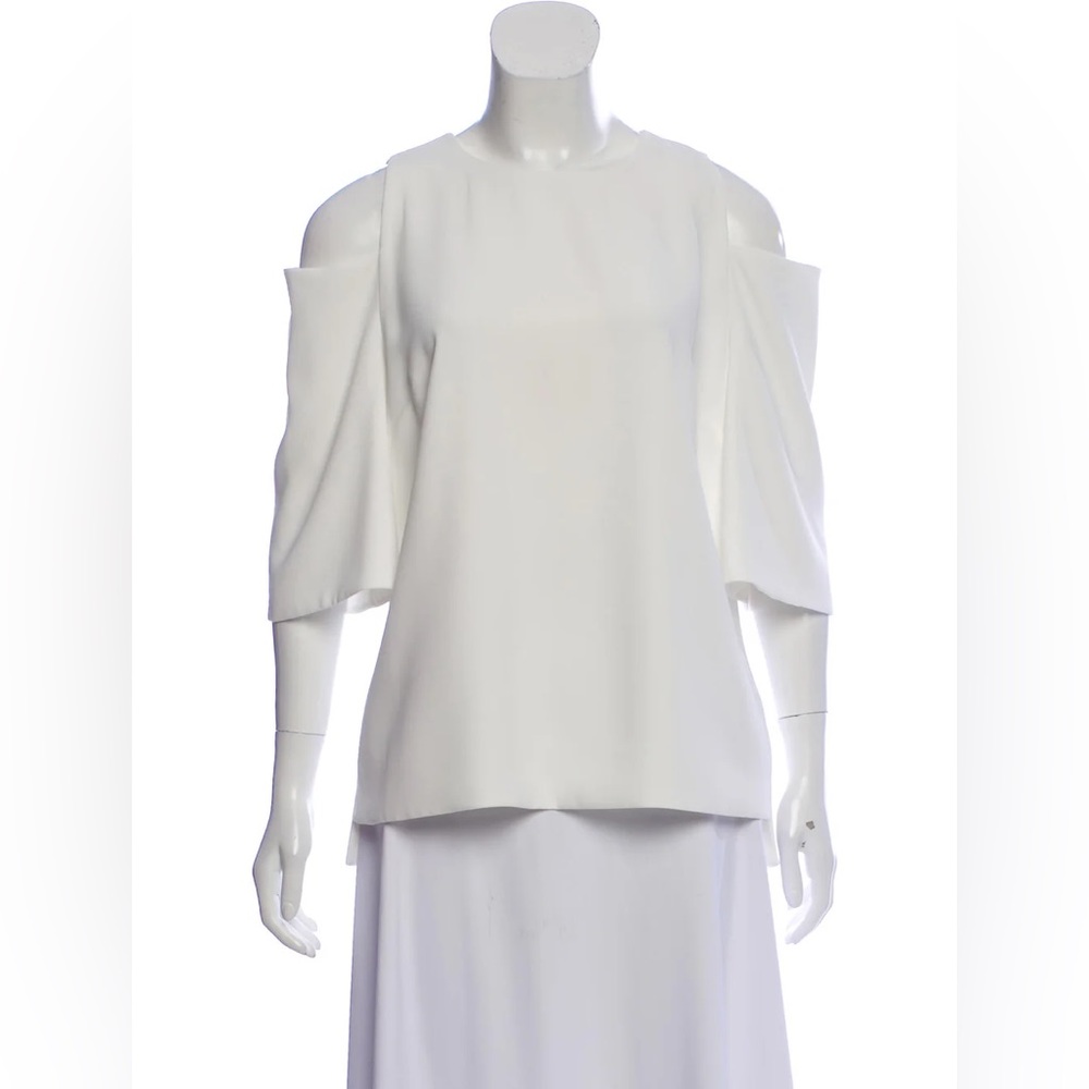 Ted Baker Women's white blouse, cutouts, cold shoulder